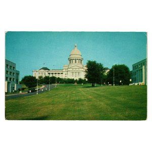 Vintage Postcard Arkansas State Capital Little Rock Political Office Building
